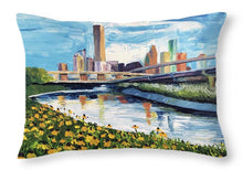 Load image into Gallery viewer, Houston Helianthus on White Oak - Throw Pillow