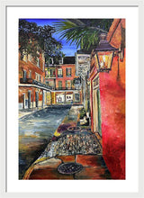 Load image into Gallery viewer, Charming Evening Street Scene - Framed Print
