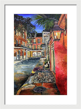 Load image into Gallery viewer, Charming Evening Street Scene - Framed Print