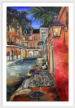 Load image into Gallery viewer, Charming Evening Street Scene - Framed Print