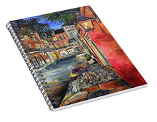 Load image into Gallery viewer, Charming Evening Street Scene - Spiral Notebook