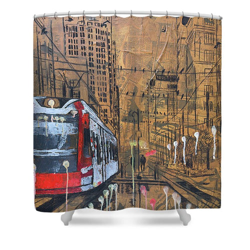 Chronicle of Main St.  - Shower Curtain