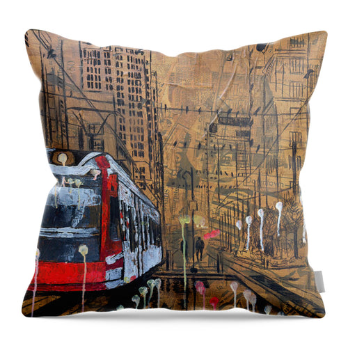 Chronicle of Main St.  - Throw Pillow