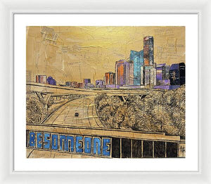 City Lights Bold Dreams - Framed Print