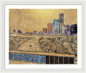 City Lights Bold Dreams - Framed Print