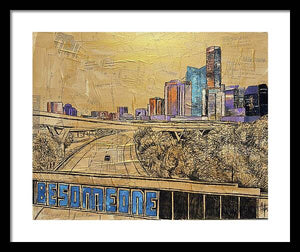 City Lights Bold Dreams - Framed Print