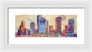 Electric H-Town Pulse - Framed Print