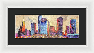 Electric H-Town Pulse - Framed Print