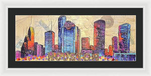Electric H-Town Pulse - Framed Print