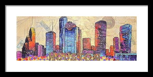 Electric H-Town Pulse - Framed Print