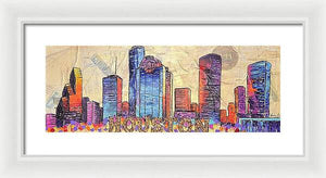 Electric H-Town Pulse - Framed Print