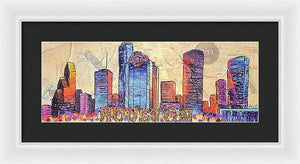 Electric H-Town Pulse - Framed Print