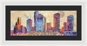 Electric H-Town Pulse - Framed Print