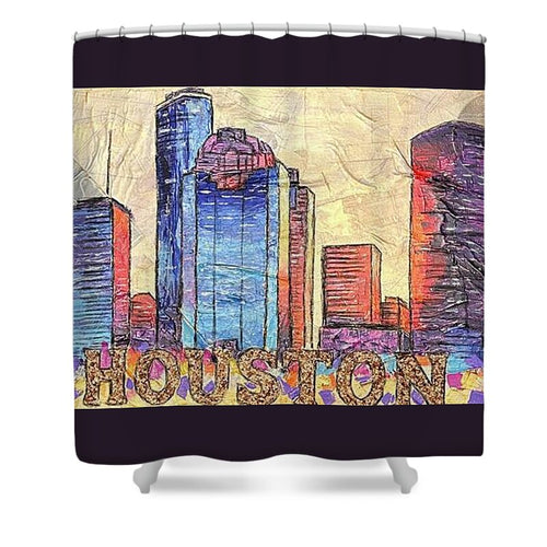 Electric H-Town Pulse - Shower Curtain