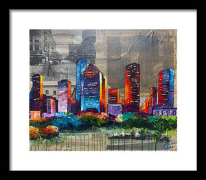 Houston, A Century in Contrast - Framed Print