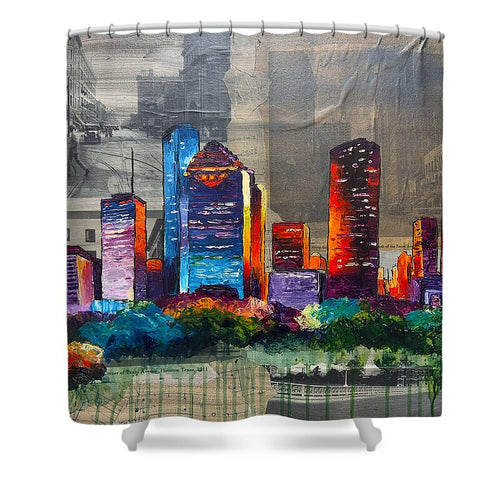 Houston, A Century in Contrast - Shower Curtain