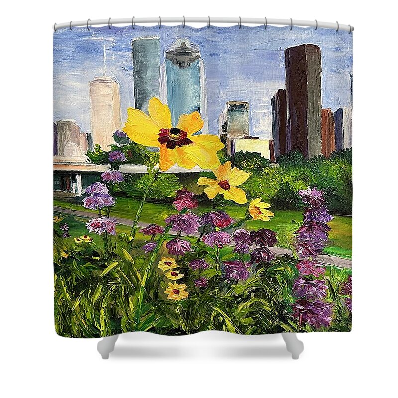 Houston Flowers - Shower Curtain