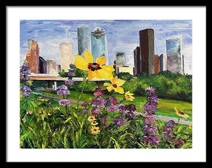 Houston Flowers - Framed Print