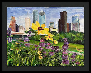 Houston Flowers - Framed Print