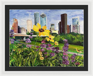 Houston Flowers - Framed Print