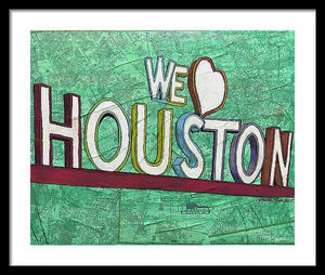 Houstons Heart - Framed Print