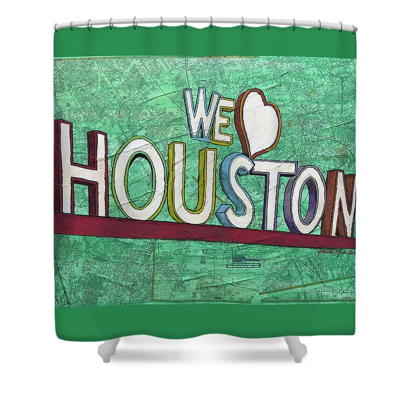 Houstons Heart - Shower Curtain