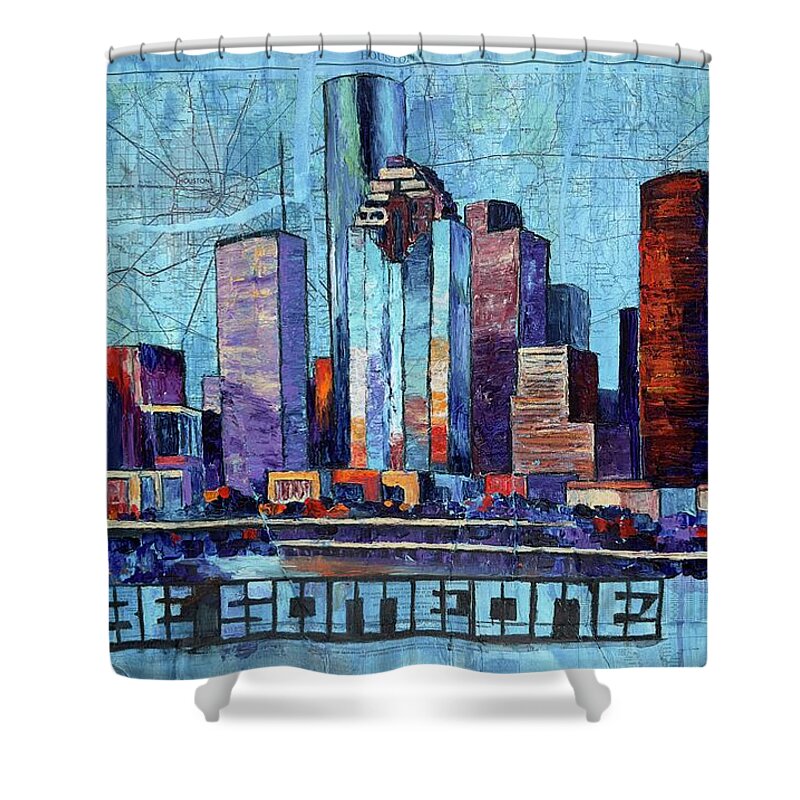 Houstons Urban Map - Shower Curtain