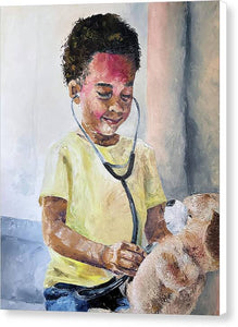 Teddys Checkup - Canvas Print