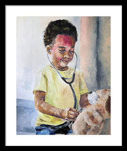 Teddys Checkup - Framed Print
