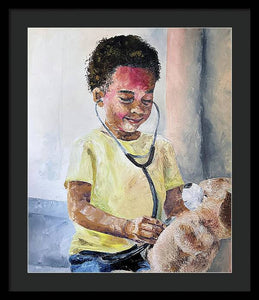 Teddys Checkup - Framed Print