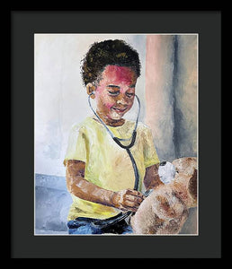 Teddys Checkup - Framed Print