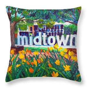 Midtown In Bloom - Throw Pillow