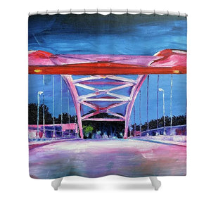 59 Lighted Bridges - Shower Curtain