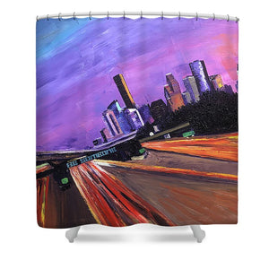 A French View of Houston - Shower Curtain