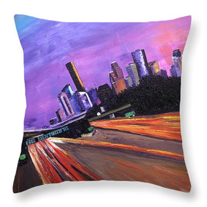 A French View of Houston - Throw Pillow