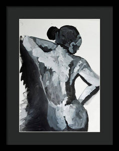 Black White Nude - Framed Print