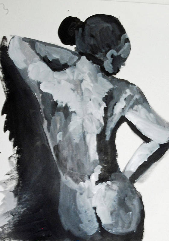 Black White Nude - Art Print