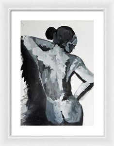 Black White Nude - Framed Print