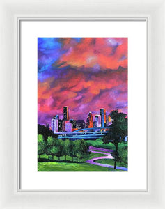 Blazing Houston Sky - Framed Print