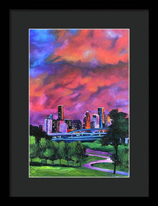 Blazing Houston Sky - Framed Print