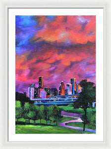 Blazing Houston Sky - Framed Print