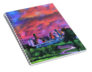 Blazing Houston Sky - Spiral Notebook