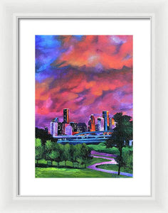 Blazing Houston Sky - Framed Print