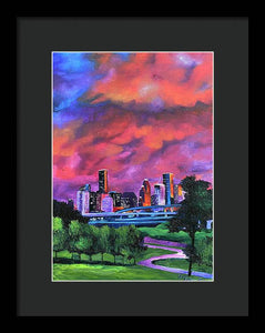 Blazing Houston Sky - Framed Print