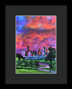 Blazing Houston Sky - Framed Print