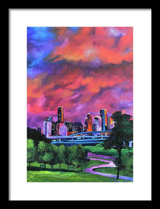 Blazing Houston Sky - Framed Print