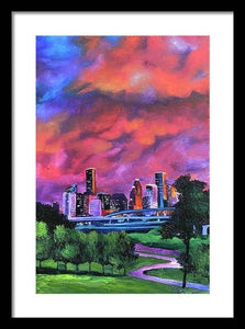 Blazing Houston Sky - Framed Print