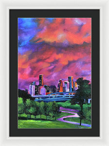 Blazing Houston Sky - Framed Print