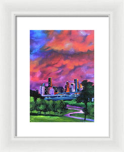 Blazing Houston Sky - Framed Print