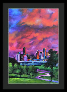 Blazing Houston Sky - Framed Print